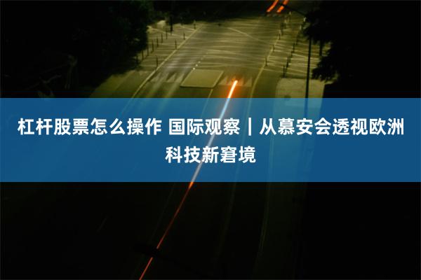 杠杆股票怎么操作 国际观察｜从慕安会透视欧洲科技新窘境